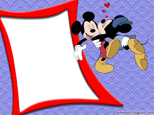 Amor Mickey Minnie - Mickey And Minnie Kissing (600x450), Png Download
