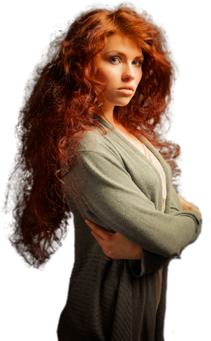Beautiful Redheads Portraits (302x487), Png Download