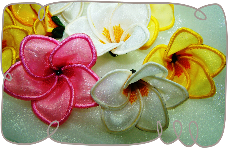 3d Frangipani Fabric - Artificial Flower (800x800), Png Download