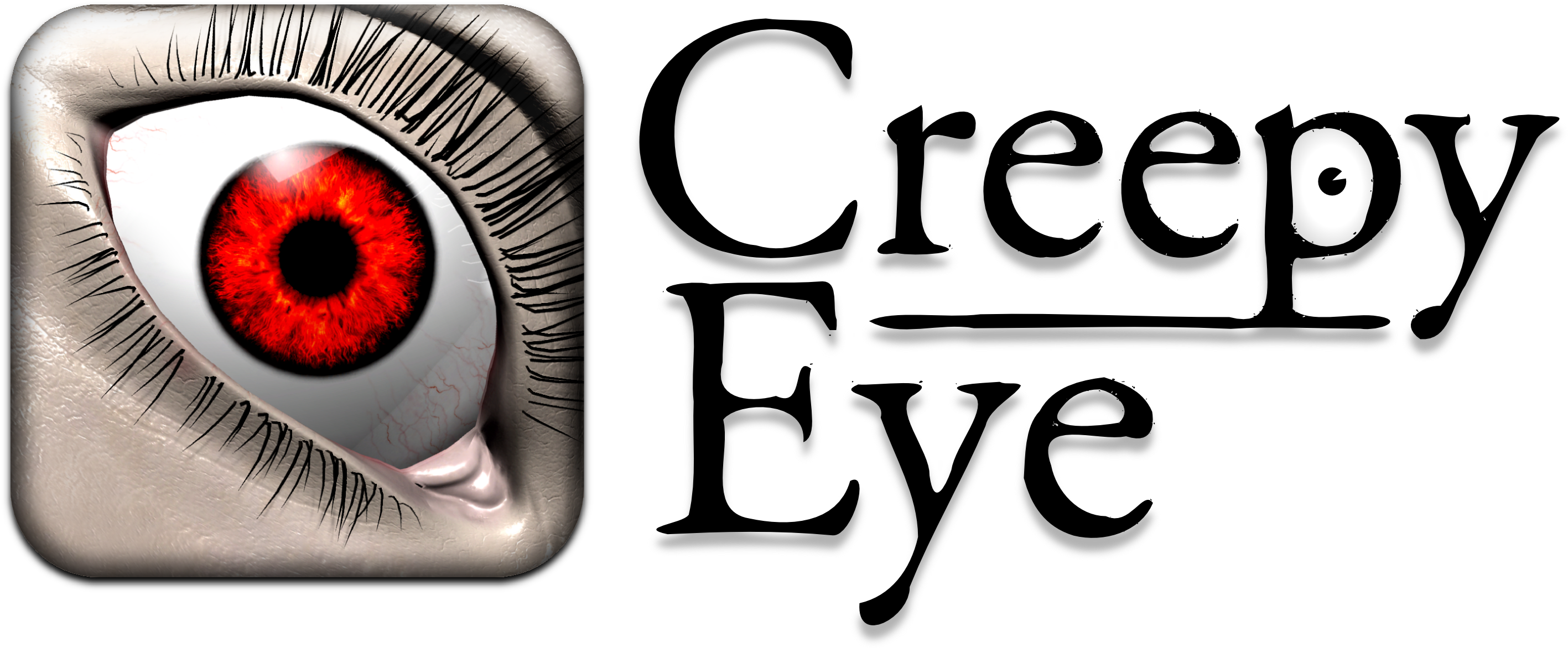 Creepy Eye Logo - Quotes Crush Cute (2867x1215), Png Download