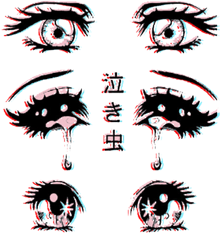 Manga Eyes (500x576), Png Download