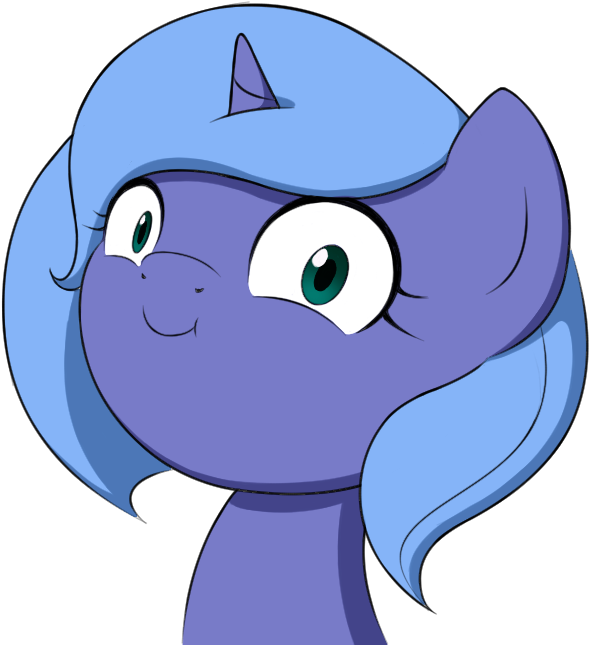 Jdan-s, Creepy, Cute, Faic, Filly, Looking At You, - Princess Luna (700x700), Png Download