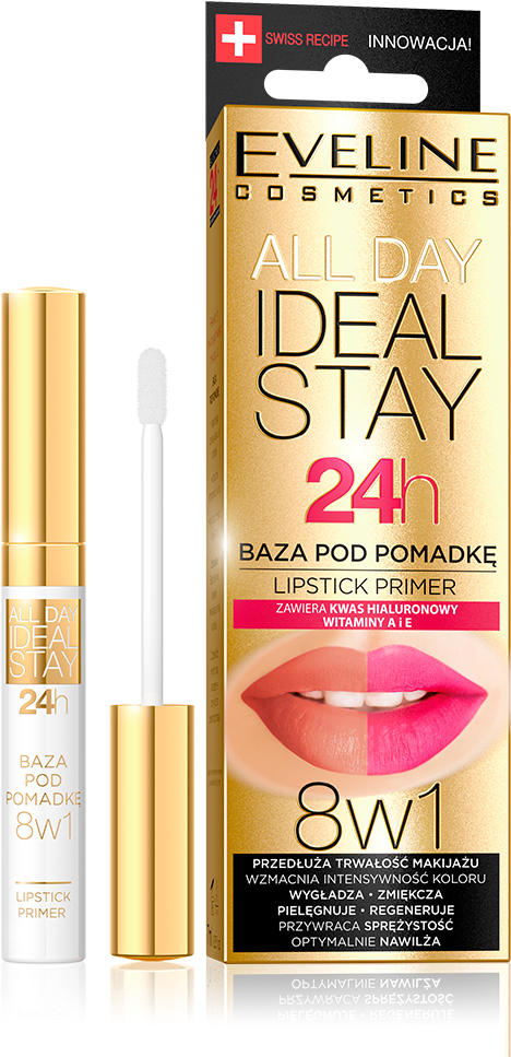 All Day Ideal Stay Lipstick Primer - Eveline Eye Shadow Base 24h 8in1 All Day Ideal Stay (1000x1000), Png Download