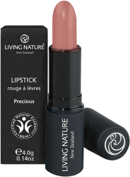 Nude Lips With Living Nature Precious Lipstick & Laughter - Living Nature Lipstick - Summer Rain (600x605), Png Download