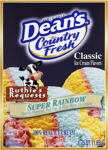 Dean's Country Fresh Classic Ruthie's Request Super - Country Fresh Ice Cream, Premium, Chocolate Chip Cookie (547x900), Png Download