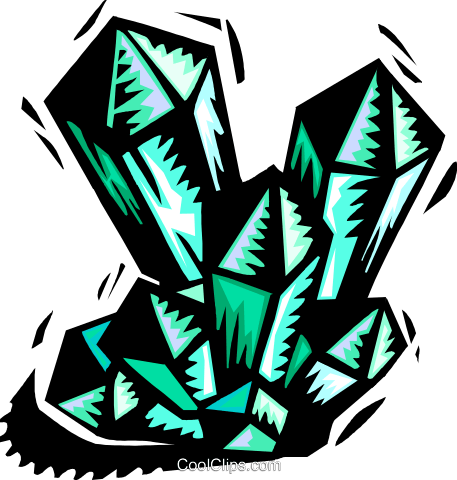 Crystalline Shapes Royalty Free Vector Clip Art Illustration (457x480), Png Download