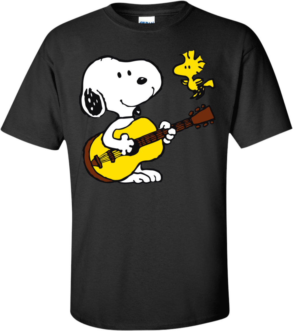 Snoopy Guitar T Shirt (1155x1155), Png Download