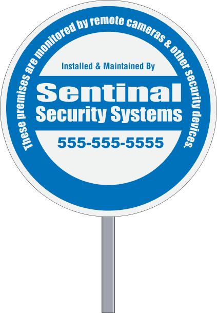 Security Yard Signs (423x610), Png Download