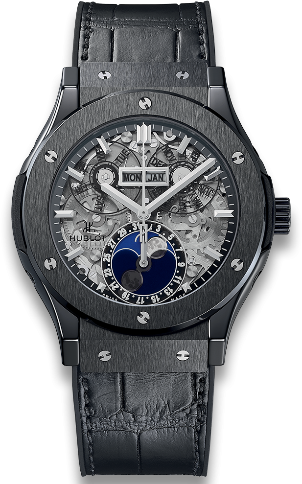 Hublot Aerofusion Moonphase Black Magic (1000x1000), Png Download