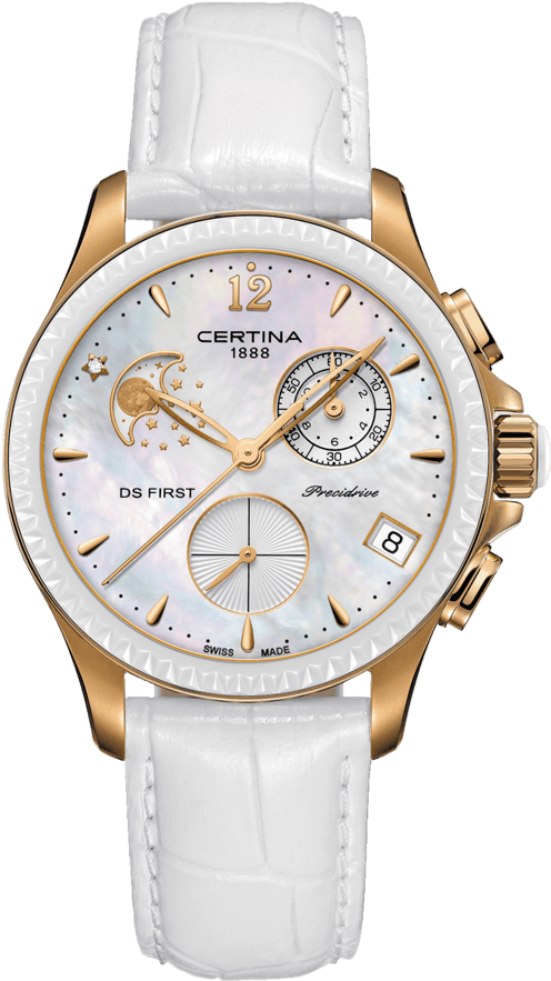 Ds First Lady Chronograph Moon Phase - Certina Ds First Moon (541x1040), Png Download