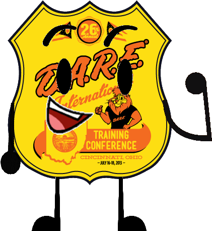 D - A - R - E - Badge - Portable Network Graphics (503x545), Png Download