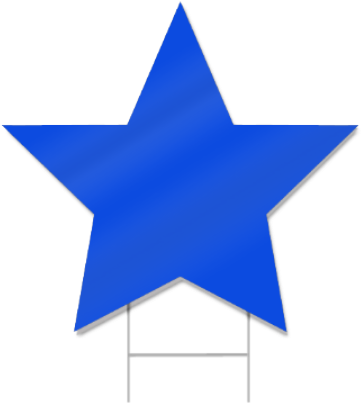 Star Shaped Yard Sign - Star Shaped Signs (450x450), Png Download