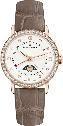 Blancpain Ladies Calendar Rose Gold Moonphase 29mm - Blancpain Moon Phase Women (700x700), Png Download