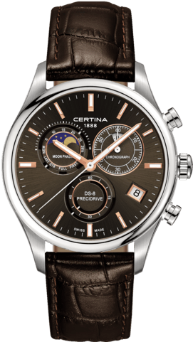 Ds-8 Chronograph Moon Phase - Certina Watch Ds-8 Chrono Moon Phase Crt-395 (288x500), Png Download