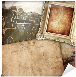 Vintage Background, Retro Frame With Old Post Card - Si Pudiera Vivir Nuevamente (400x400), Png Download