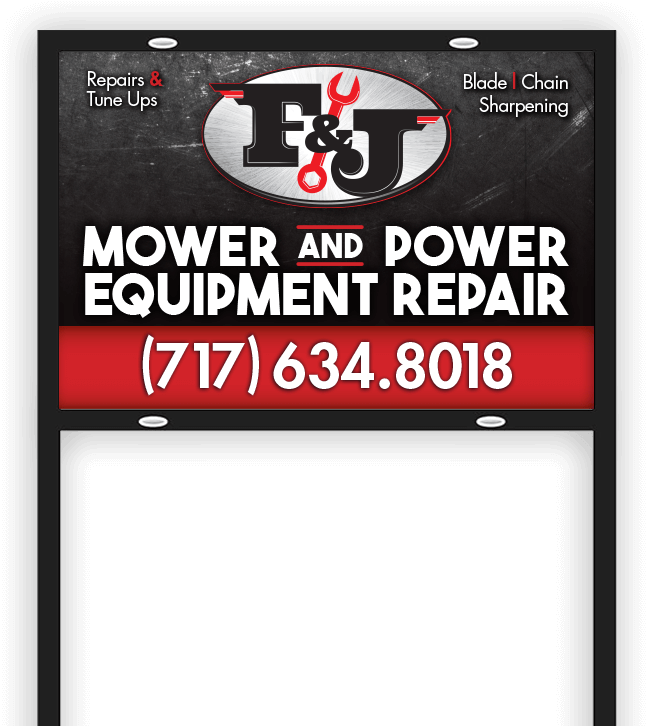 F&j Mower And Power Equipment Repair Yard Sign - Lawn Mower (1080x810), Png Download