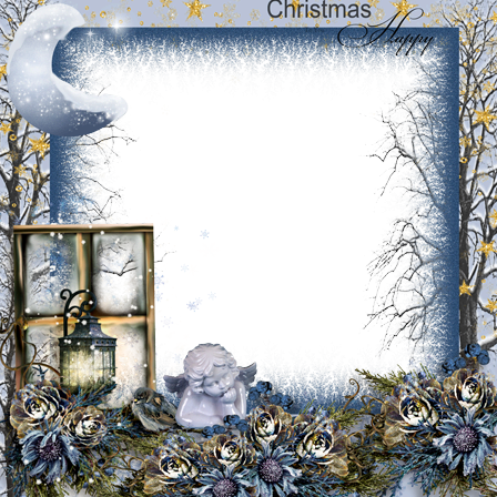 Night Before Christmas In Retro Style - Frames (448x448), Png Download