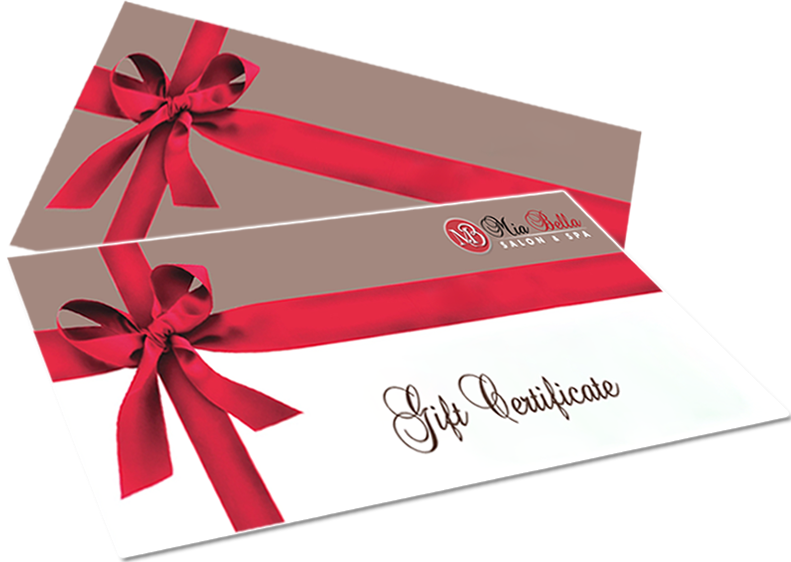 Bella Mi Salon & Day Spa Las Vegas Gift Certificates - Gift Certificate Envelope (791x562), Png Download