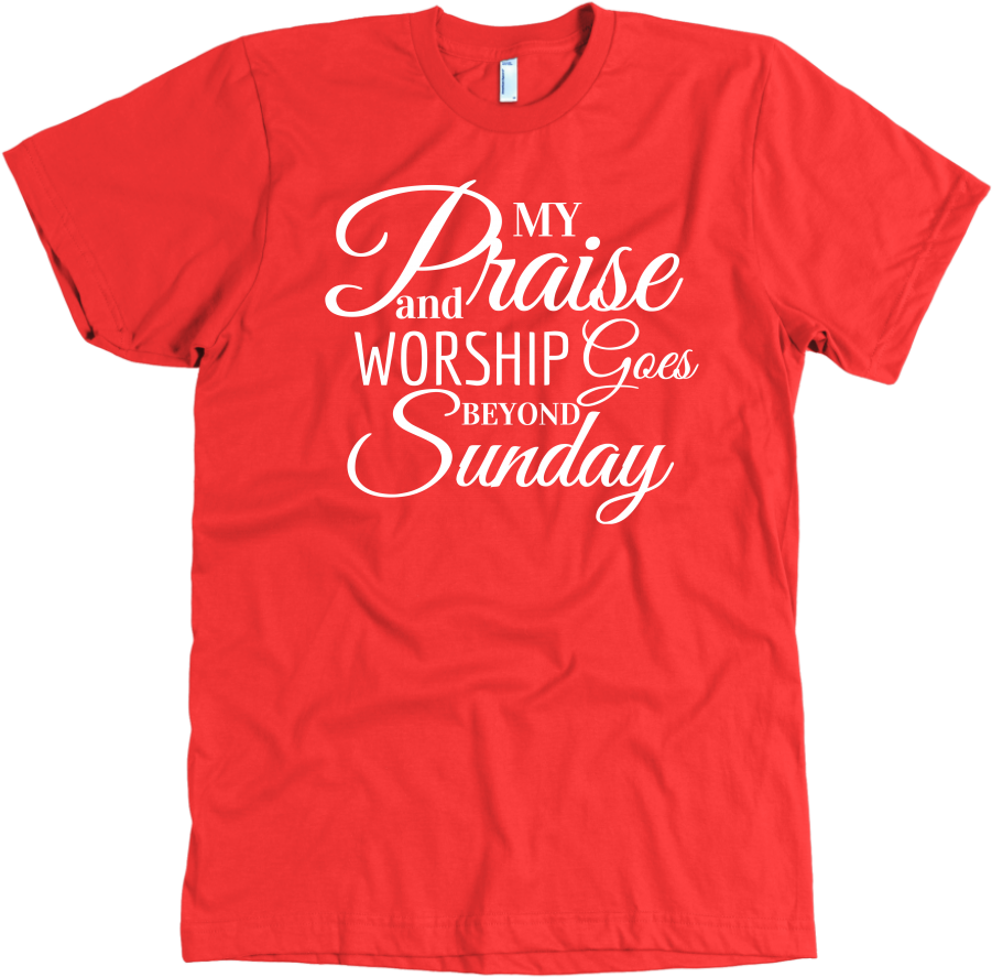 Praise N Worship Unisex - Red True Religion Shirt (1024x1024), Png Download