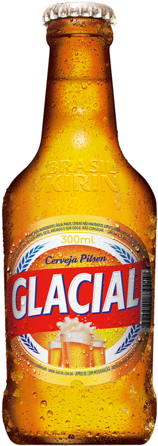 Glacial Lança Garrafa Retornável De 300 Mililitros - Cerveja Glacial 300ml (381x945), Png Download