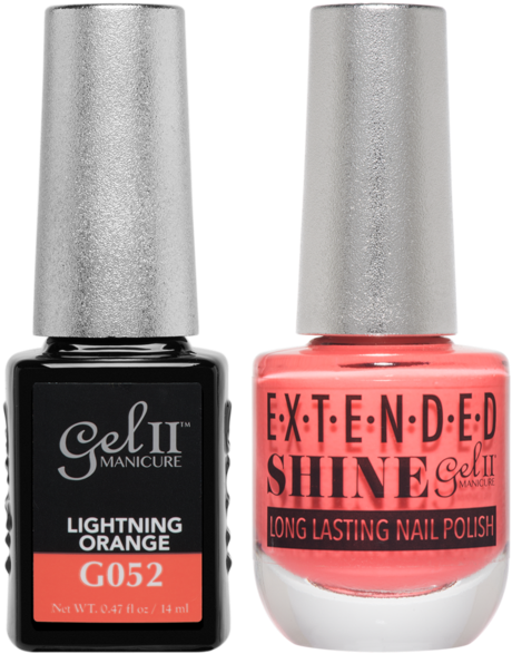 Lightning Orange G052 Gel Nail Polish - Gel Ii Soak-off Gel Polish Sky Blue 0.47 Ounce (480x600), Png Download