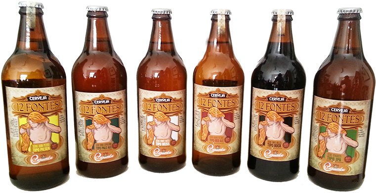 Garrafas - Cerveja 12 Fontes Caxambu (778x391), Png Download