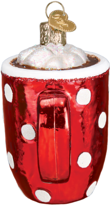 Hot Cocoa Ornament - Old World Christmas Just Married Fine White Limo Christmas (442x442), Png Download