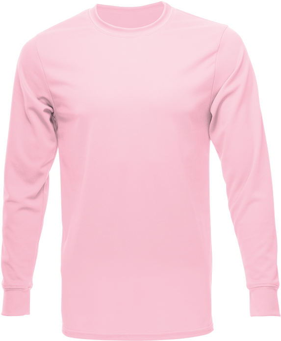 Unisex Long Sleeve Dry Shirt, Light Pink - Long Sleeve Shirts Unisex (800x800), Png Download