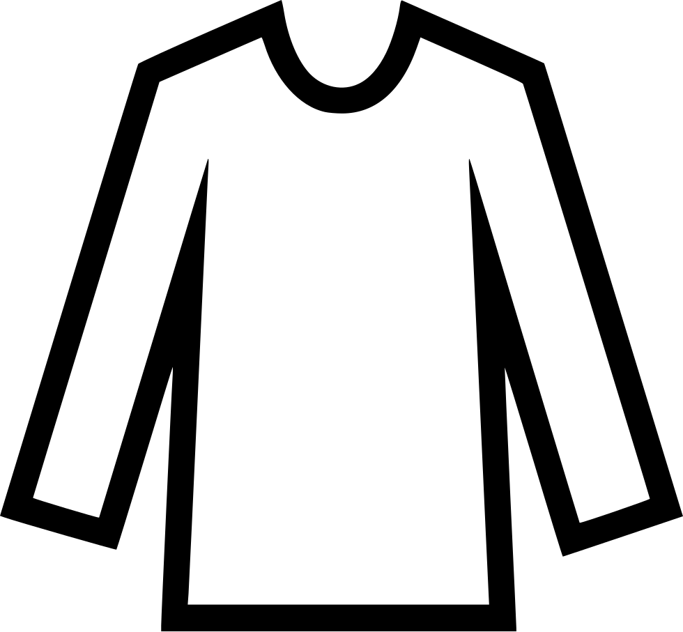 Long Sleeved Shirt - Long Sleeve Shirt Icon (980x907), Png Download
