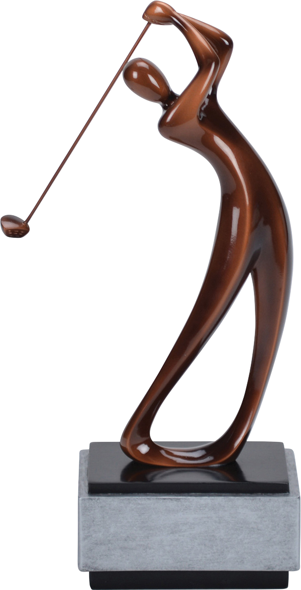 Golf Resin Trophy (588x1151), Png Download