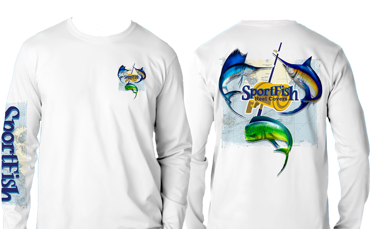 Women's Sailfish / Dolphin Long Sleeve Shirt - Long-sleeved T-shirt (800x466), Png Download