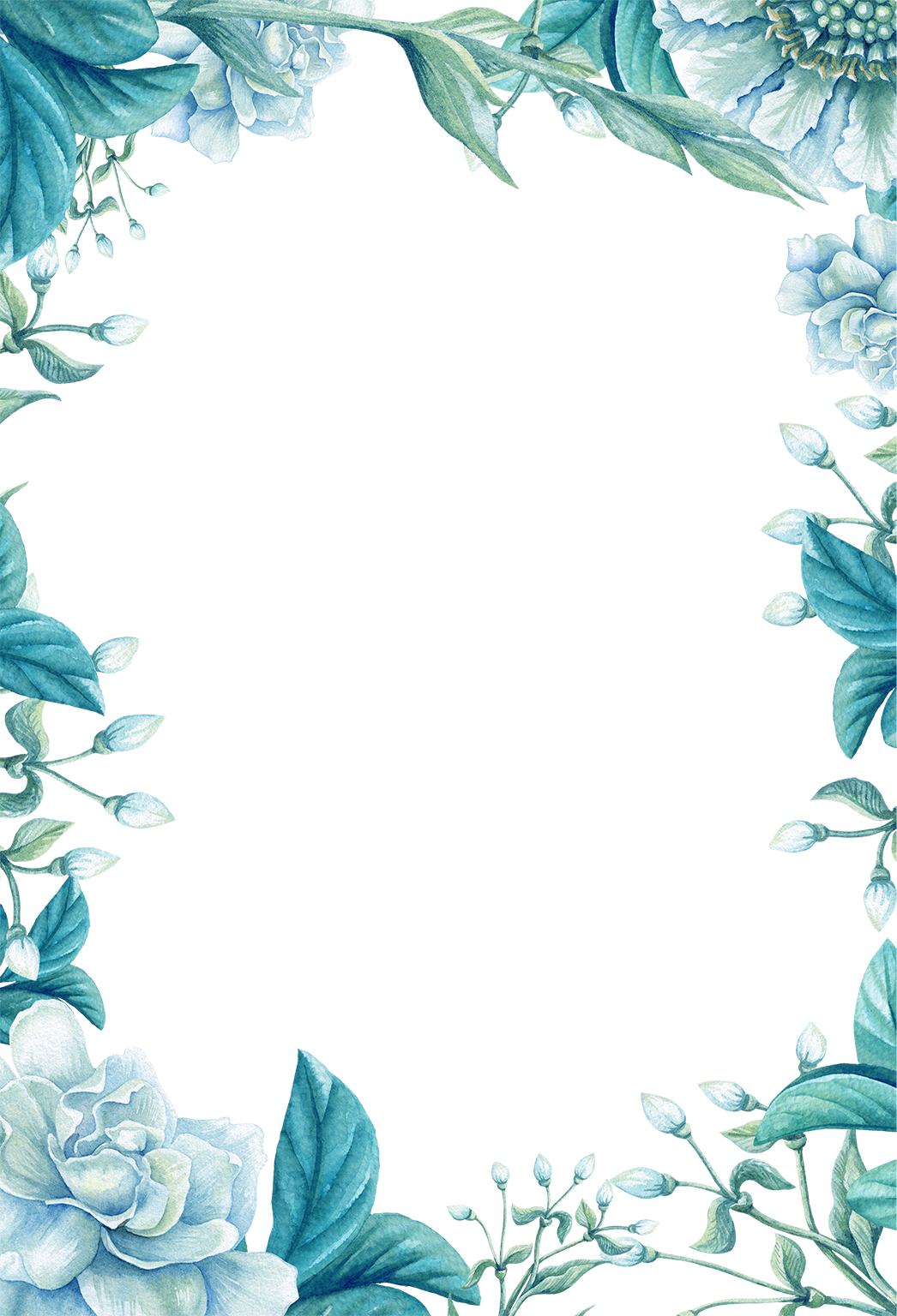 Decoración De Decoración De Flores Azules - Background Fairy Fantasy Png (1046x1536), Png Download
