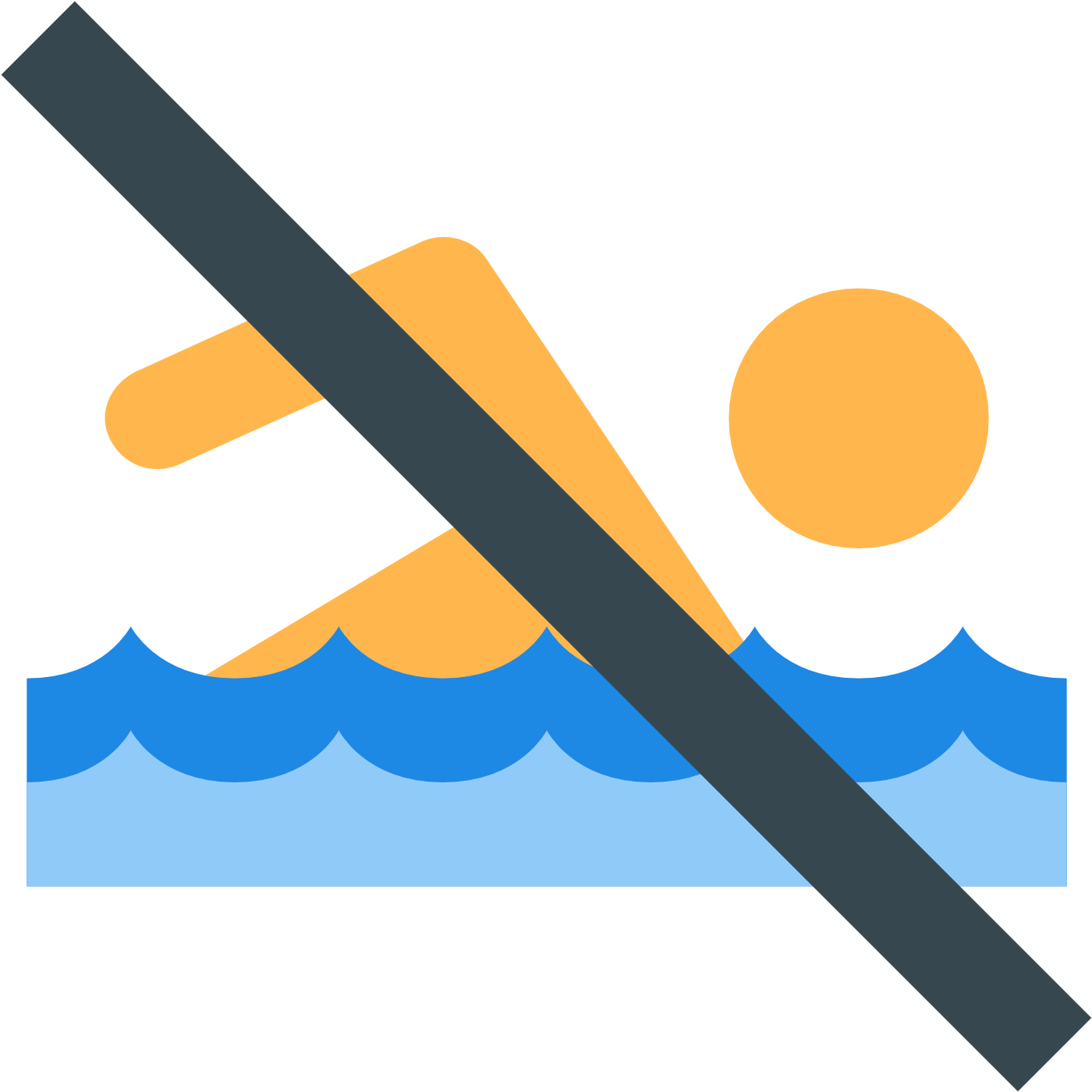 The Image Is A Person With Only Part Of Their Body - Swimming (1600x1600), Png Download