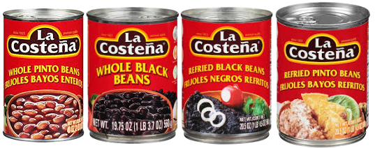 San Marcos Black Refried Beans San Marcos Pinto Refried - La Costena Whole Pinto Beans 12-40 Oz. Can (565x239), Png Download
