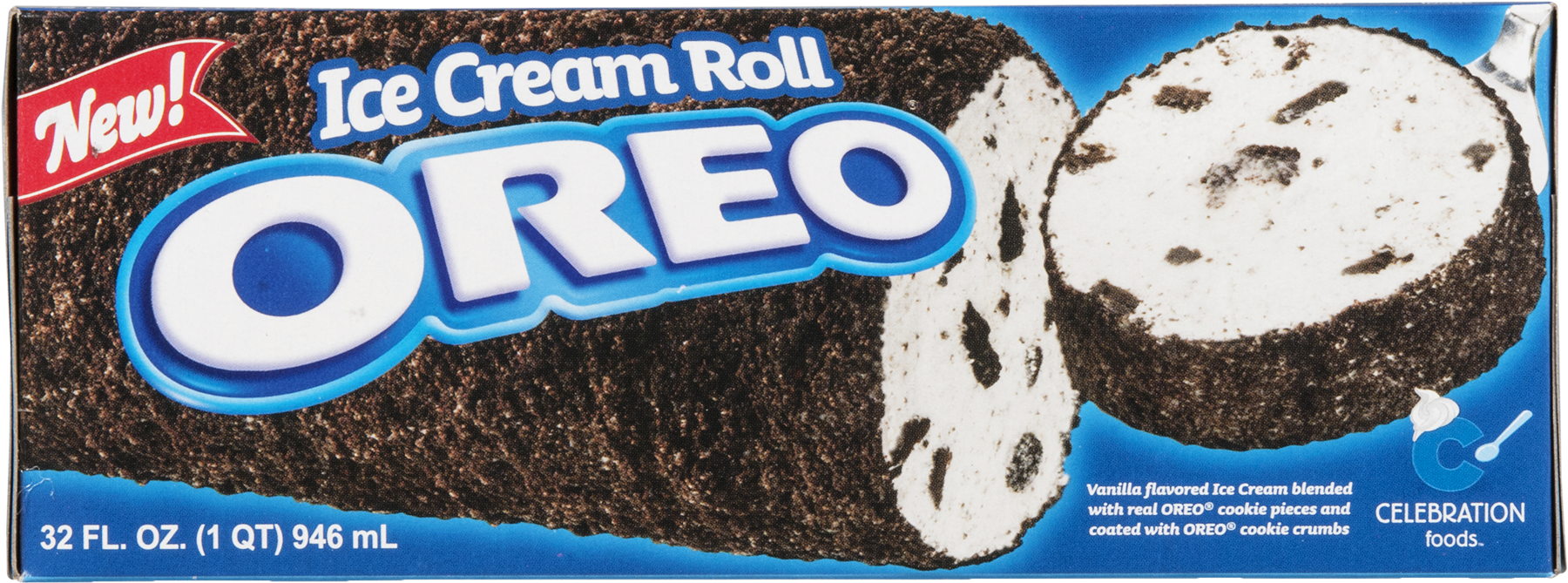 Oreo Ice Cream Roll - 32 Fl Oz (1800x1800), Png Download
