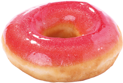 Strawberry Glamour Glazed - Krispy Kreme Strawberry Glaze (490x392), Png Download