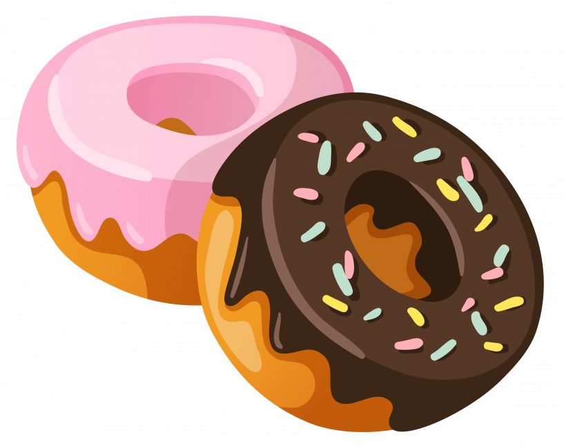 Clipart Donut (817x649), Png Download