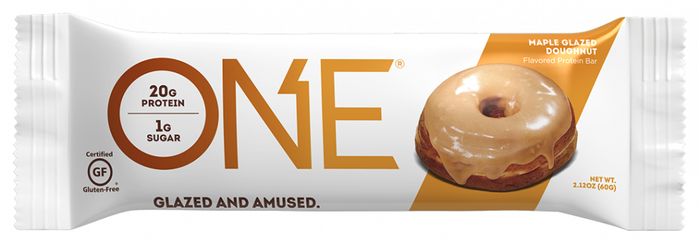 Maple Glazed Doughnut Bar - One Bar Maple Glazed Donut (980x980), Png Download