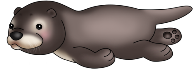 Baby Otter - Manatee (617x222), Png Download