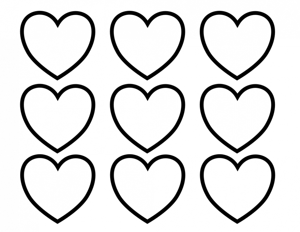 Cute Love Coloring Pages Hearts Coloring Sheet Cute - Valentines Day Hearts Coloring Pages (974x753), Png Download