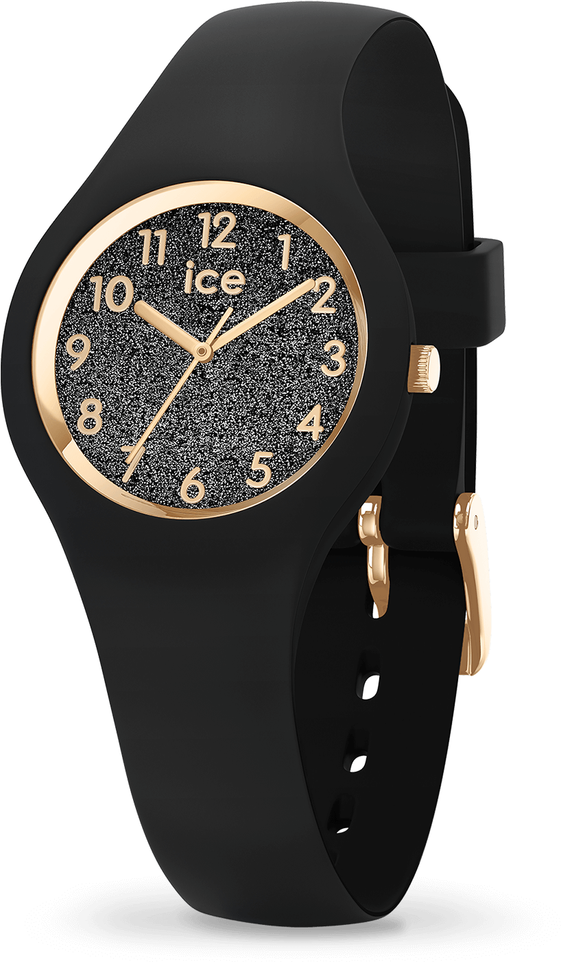 Ice Glitter - Black - Numbers - Ice Watch (1500x1500), Png Download