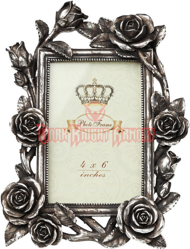 Rose & Vine Photo Frame - Rose & Vine Antiqued Silver Photo Frame 6x4 Alchemy (850x850), Png Download