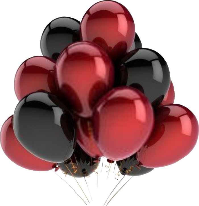 Balloons Red Black Redandblack Redandblackballoons - Black And Maroon Balloons (700x723), Png Download