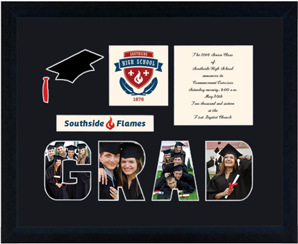 Graduation Collage Frame Png (480x395), Png Download