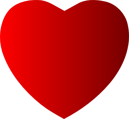 Heart Gradient - Love Heart Symbol (420x389), Png Download