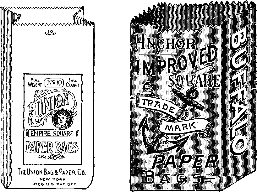 These Are Two Wonderful Paper Bag Digital Stamps With - Illustration (1124x919), Png Download