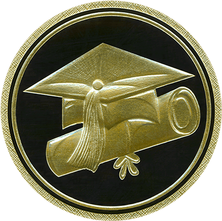 Diploma Frames New - Gold Graduation Seal Png (450x450), Png Download