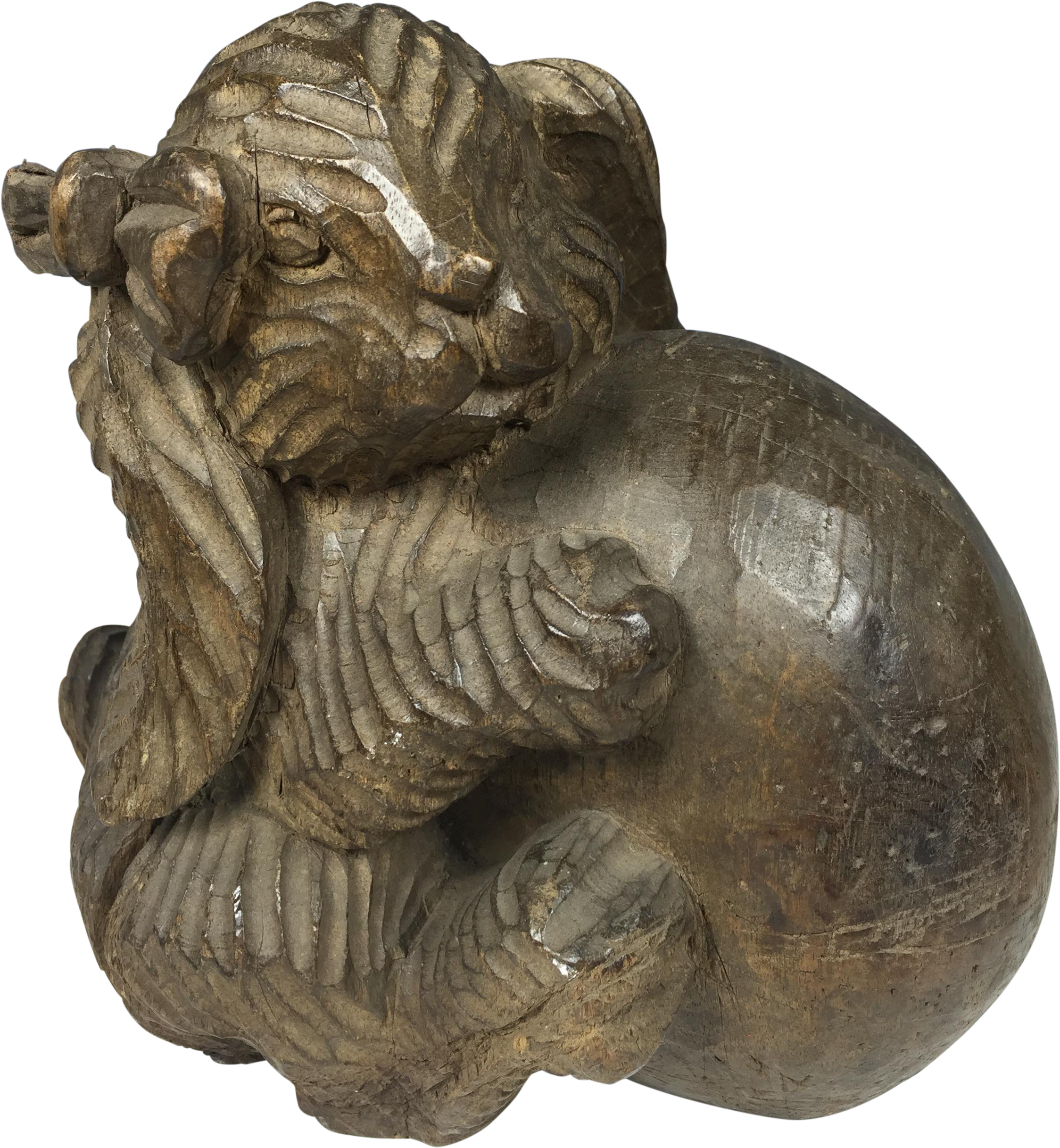 Vintage Carved Wood Paper Mache Rabbit Mold - Wood Carving (2497x2703), Png Download