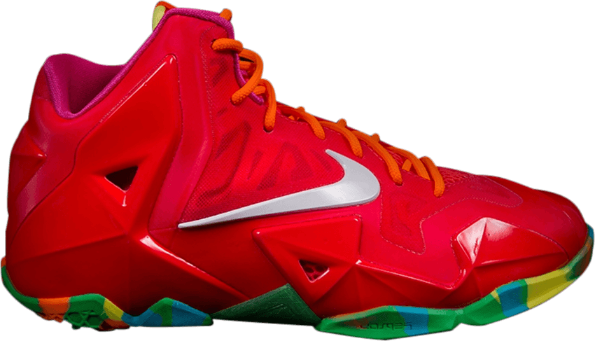 Lebron 11 Gs 'fruity Pebbles' - Lebron 11 (850x487), Png Download