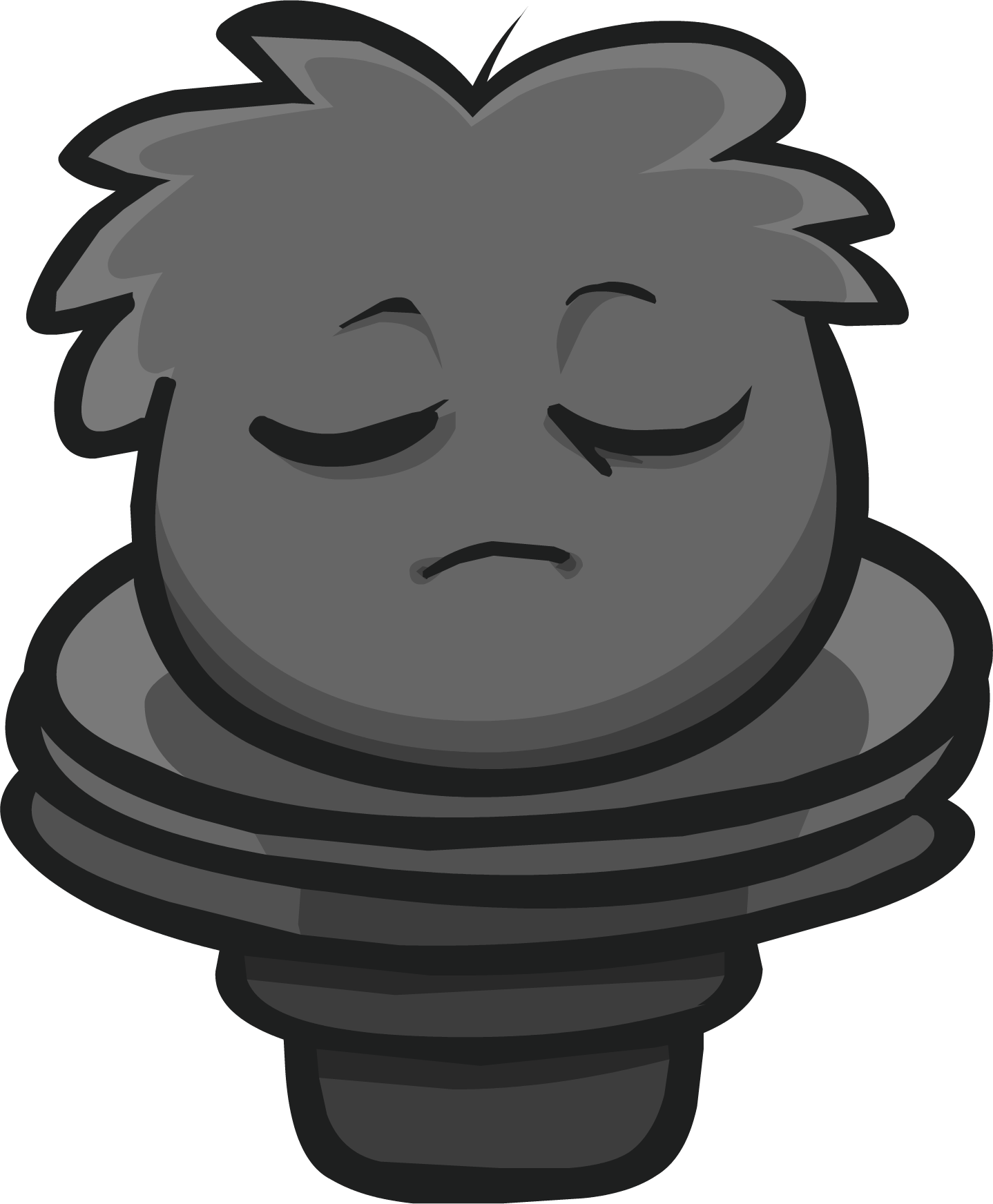 Perched Puffle Statue Sprite 006 - Club Penguin Puffle Statue (1438x1744), Png Download